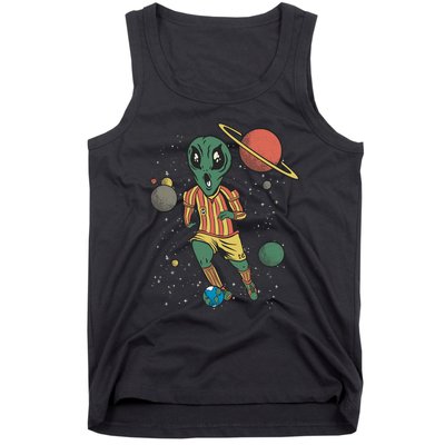 Alien Space Soccer Player Tank Top