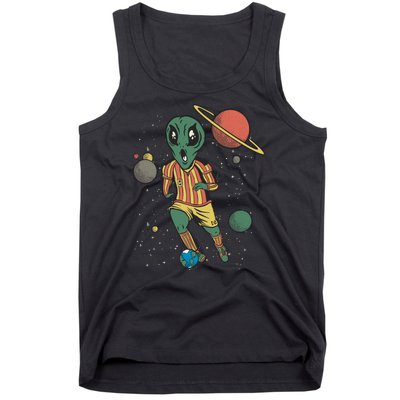 Alien Space Soccer Player Tank Top