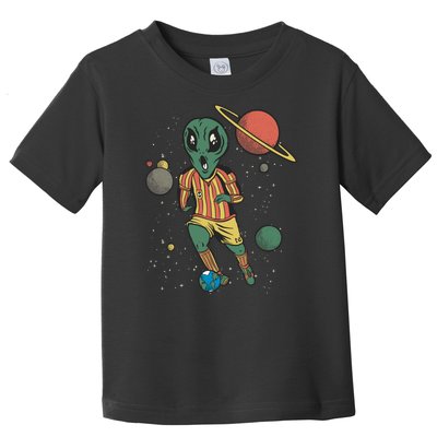 Alien Space Soccer Player Toddler T-Shirt