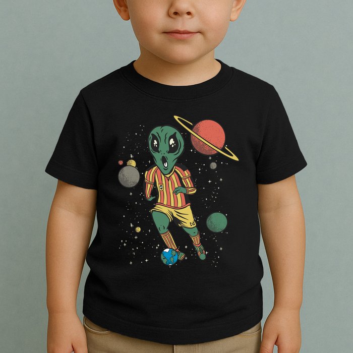 Alien Space Soccer Player Toddler T-Shirt