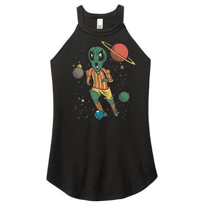 Alien Space Soccer Player Women’s Perfect Tri Rocker Tank