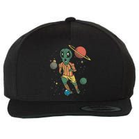 Alien Space Soccer Player Wool Snapback Cap