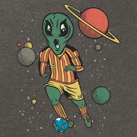 Alien Space Soccer Player Cotton Canvas Backpack