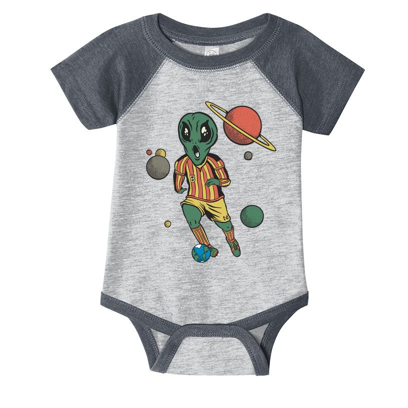 Alien Space Soccer Player Infant Baby Jersey Bodysuit