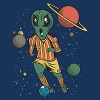 Alien Space Soccer Player Infant Baby Jersey Bodysuit