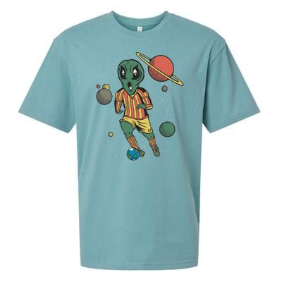 Alien Space Soccer Player Sueded Cloud Jersey T-Shirt