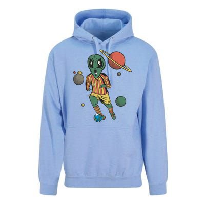 Alien Space Soccer Player Unisex Surf Hoodie