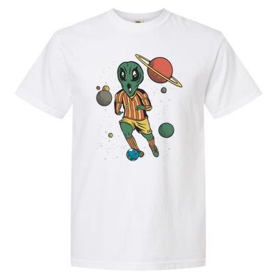 Alien Space Soccer Player Garment-Dyed Heavyweight T-Shirt