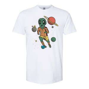 Alien Space Soccer Player Softstyle CVC T-Shirt