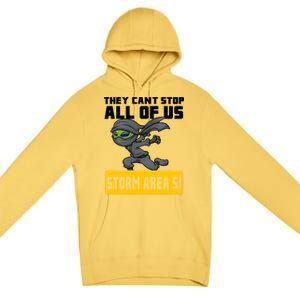 Alien Storming Area 51 Ninja Run Premium Pullover Hoodie