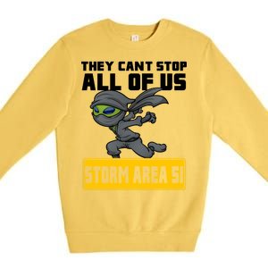 Alien Storming Area 51 Ninja Run Premium Crewneck Sweatshirt