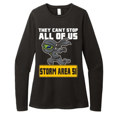 Alien Storming Area 51 Ninja Run Womens CVC Long Sleeve Shirt