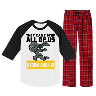 Alien Storming Area 51 Ninja Run Raglan Sleeve Pajama Set