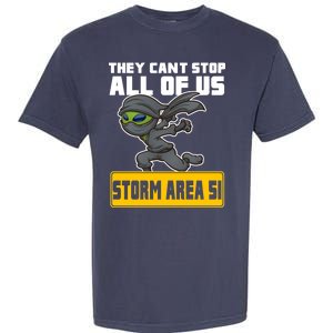 Alien Storming Area 51 Ninja Run Garment-Dyed Heavyweight T-Shirt