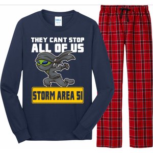 Alien Storming Area 51 Ninja Run Long Sleeve Pajama Set