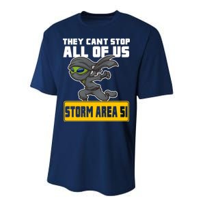 Alien Storming Area 51 Ninja Run Performance Sprint T-Shirt