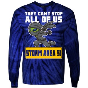 Alien Storming Area 51 Ninja Run Tie-Dye Long Sleeve Shirt