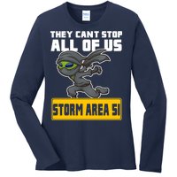 Alien Storming Area 51 Ninja Run Ladies Long Sleeve Shirt