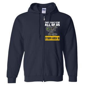 Alien Storming Area 51 Ninja Run Full Zip Hoodie