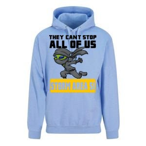 Alien Storming Area 51 Ninja Run Unisex Surf Hoodie