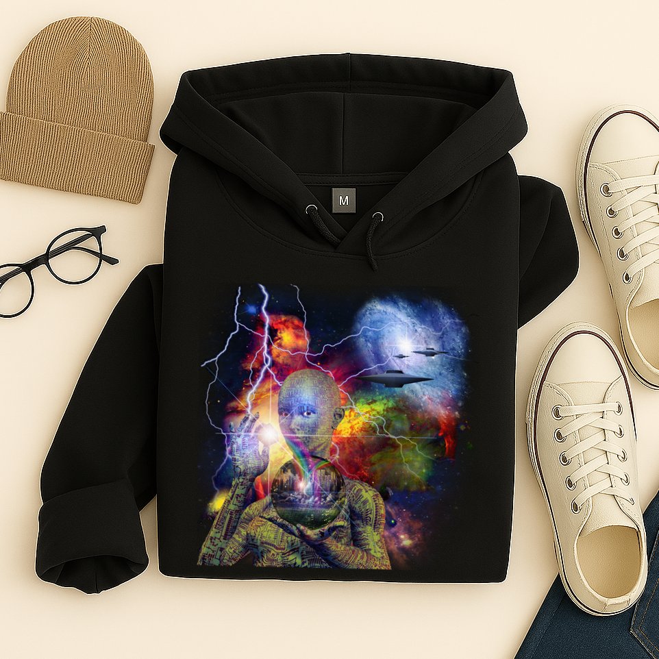 Alien Ufo In Space Hoodie