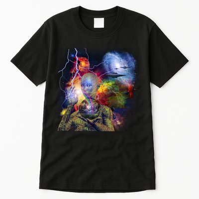 Alien Ufo In Space Tall T-Shirt