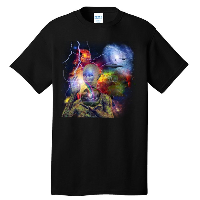 Alien Ufo In Space Tall T-Shirt