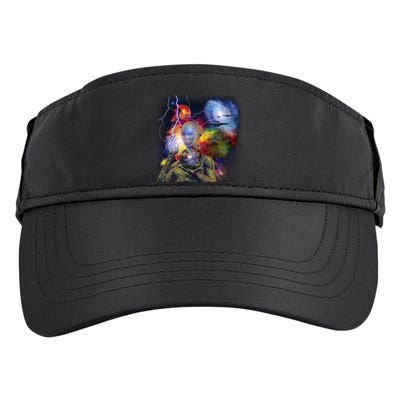 Alien Ufo In Space Adult Drive Performance Visor