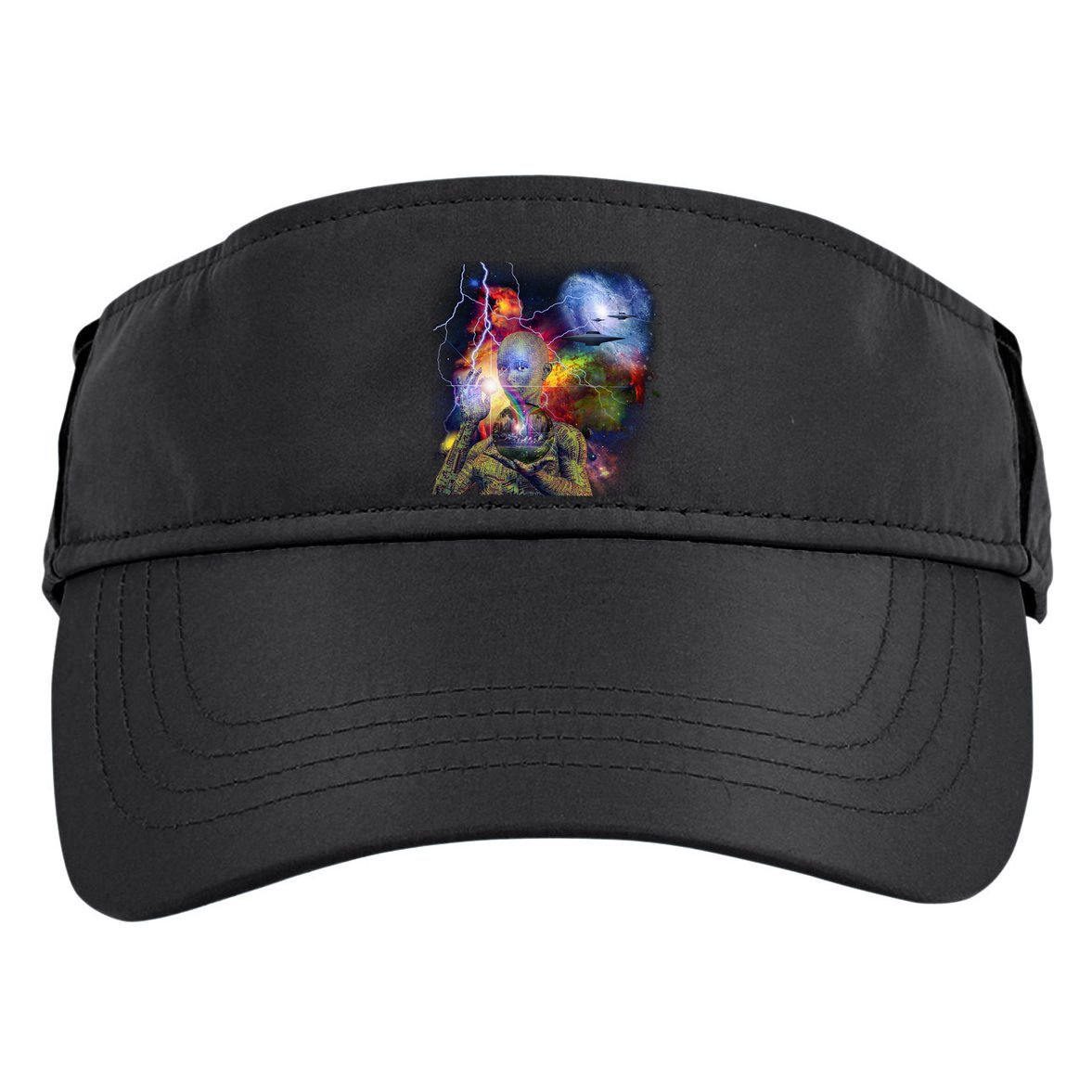 Alien Ufo In Space Adult Drive Performance Visor