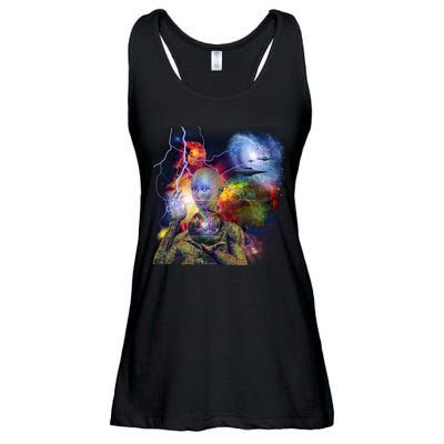 Alien Ufo In Space Ladies Essential Flowy Tank