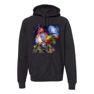 Alien Ufo In Space Premium Hoodie