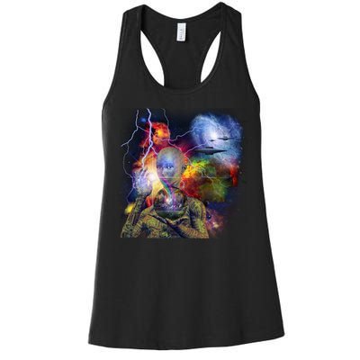 Alien Ufo In Space Women's Racerback Tank