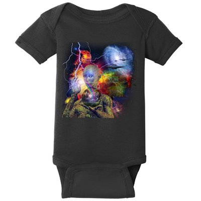 Alien Ufo In Space Baby Bodysuit