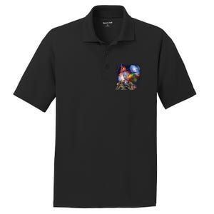 Alien Ufo In Space PosiCharge RacerMesh Polo