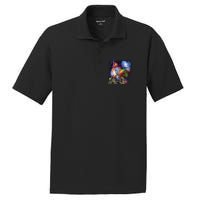 Alien Ufo In Space PosiCharge RacerMesh Polo