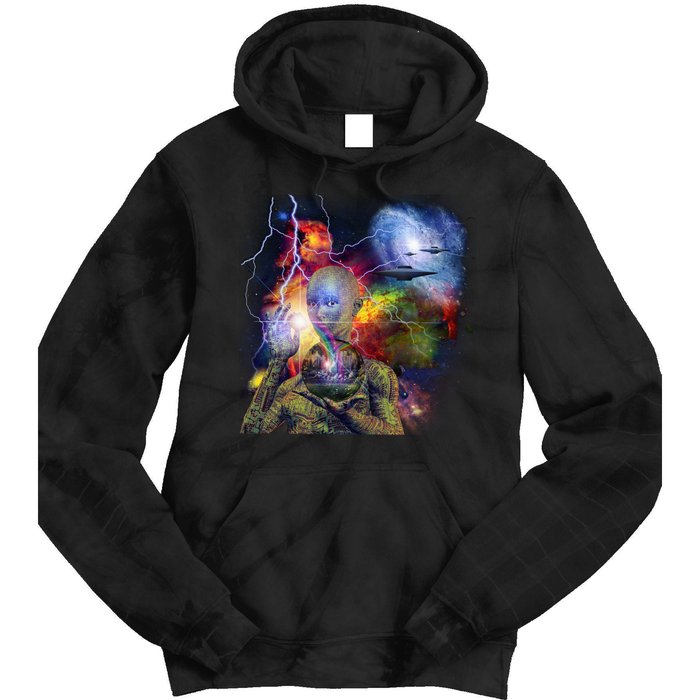 Alien Ufo In Space Tie Dye Hoodie