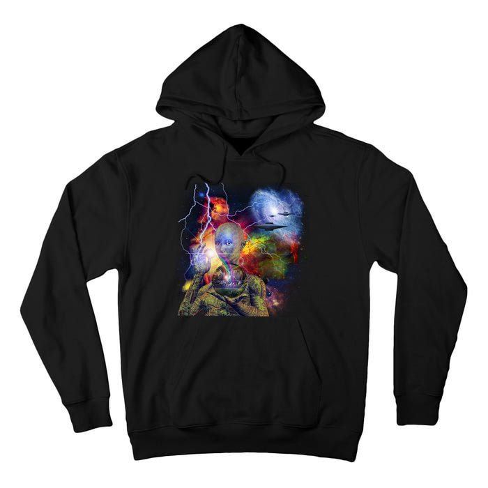 Alien Ufo In Space Tall Hoodie