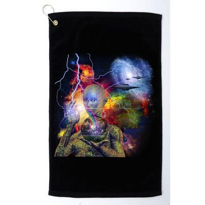 Alien Ufo In Space Golf Towel