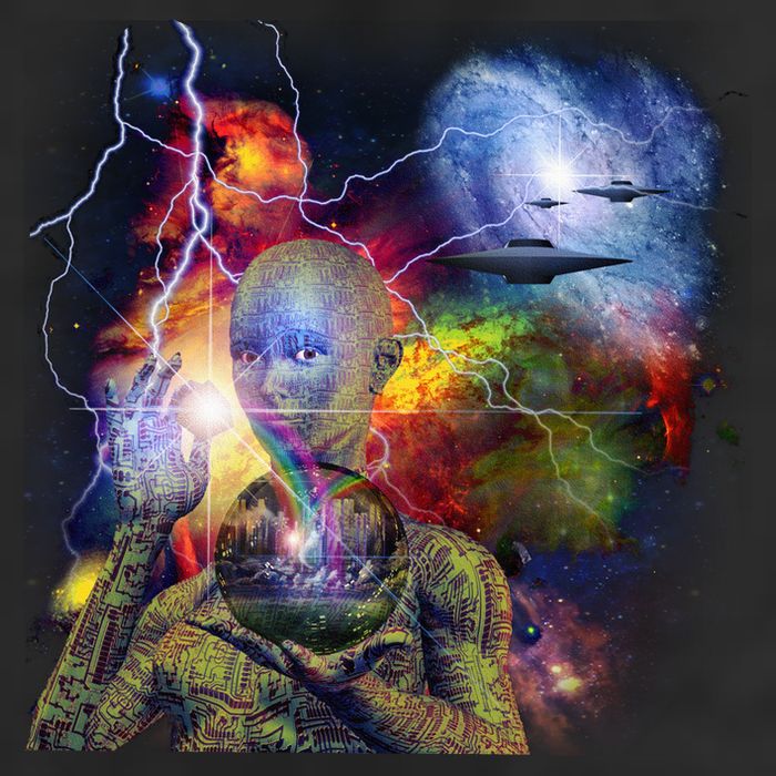 Alien Ufo In Space Golf Towel