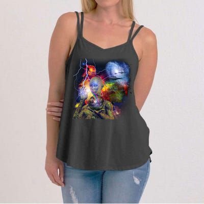 Alien Ufo In Space Women's Strappy Tank