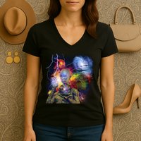 Alien Ufo In Space Women's V-Neck T-Shirt