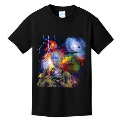 Alien Ufo In Space Kids T-Shirt