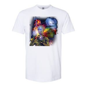 Alien Ufo In Space Softstyle CVC T-Shirt