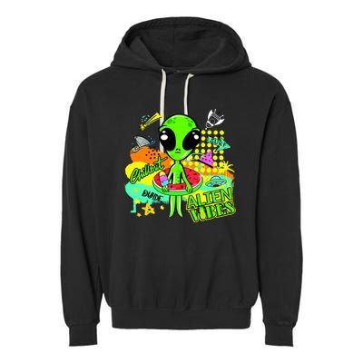Alien Vibes Summertime Garment-Dyed Fleece Hoodie