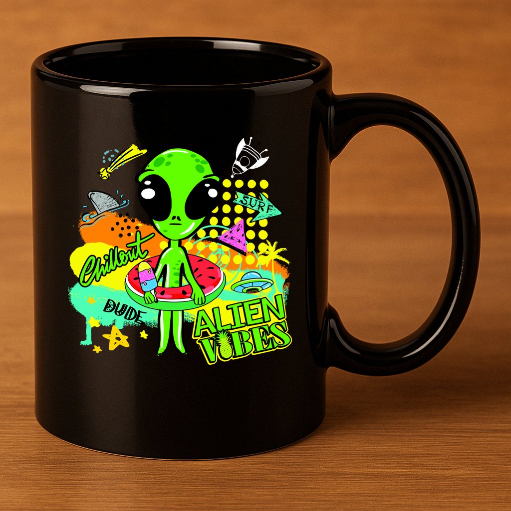 Alien Vibes Summertime 11oz C Handle Ceramic Mug