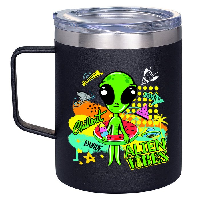 Alien Vibes Summertime 12oz Stainless Steel Coffee Mug
