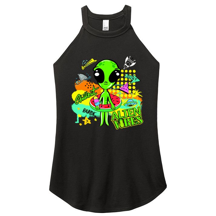 Alien Vibes Summertime Women's Perfect Tri Rocker Tank