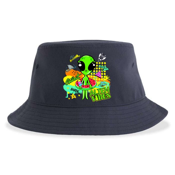 Alien Vibes Summertime Sustainable Bucket Hat