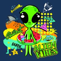 Alien Vibes Summertime Sustainable Beanie