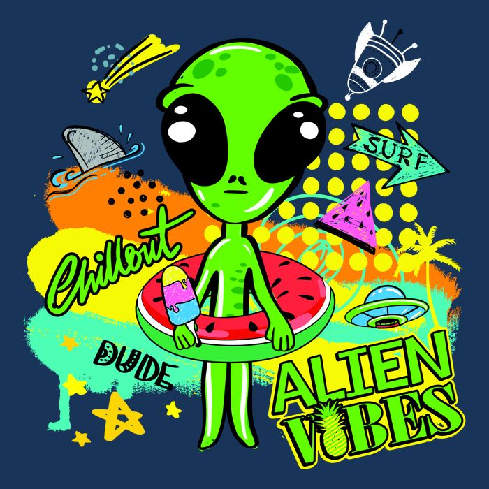 Alien Vibes Summertime Sustainable Beanie